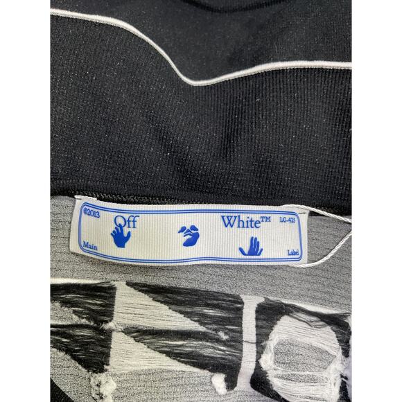 Off-White Logo-Print Black Polyamide Crop Top Size S  /M - NWT - Picture 4 of 5